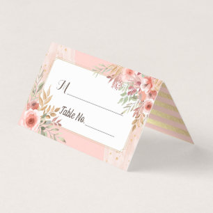 Numéro de table mariage Escort Elégante Fleurs ros