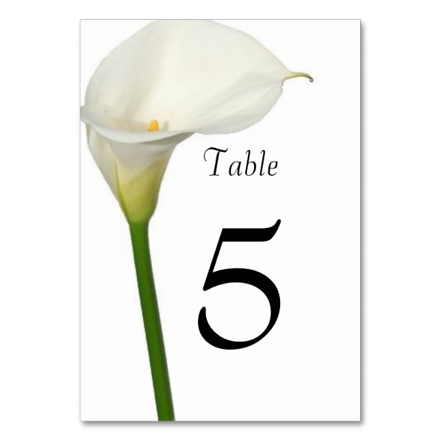 Numéro De Table Mariage Fleur de Lys Blanche Élégante (Par défaut)