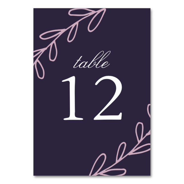 Numéro De Table Mariage fleur sauvage (Par défaut)