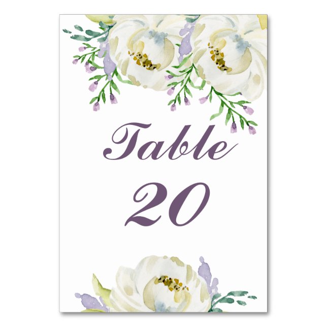 Numéro De Table Mariage Fleurs fraîches (Par défaut)