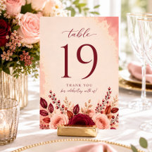 Mariage Floral Élégance Bourgogne Rose
