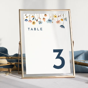 Numéro De Table Mariage floral élégant