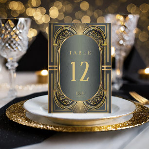 Numéro de table Mariage Glam Art Déco ID1033