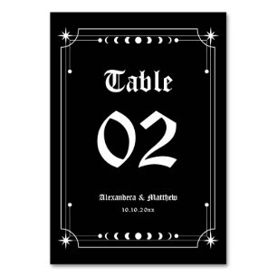 Numéro De Table Mariage gothique d'Halloween