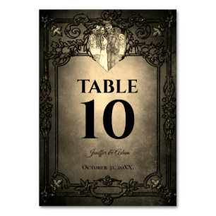 Numéro De Table Mariage Halloween gothique sombre