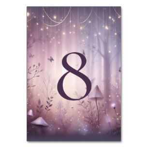 Numéro De Table Mariage Lavande magique Fairy Lights