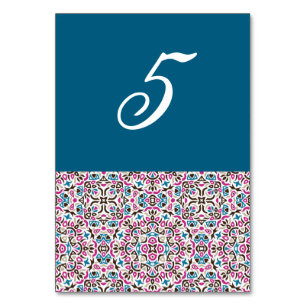 Numéro De Table Mariage Mandala Géométrique en Treillis Marocain