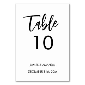 Numéro De Table Mariage minimaliste élégant moderne Numéro de tabl