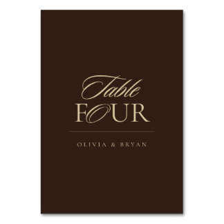 Numéro De Table Mariage Mocha au Chocolat
