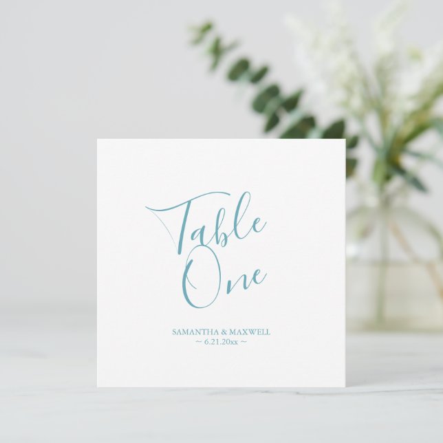 Numéro de table Mariage moderne (Debout devant)