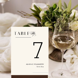 Numéro De Table Mariage moderne minimaliste simple et élégant
