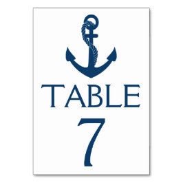 Numéro De Table Mariage nautique Numéro de tableau Marine Ancre Pl