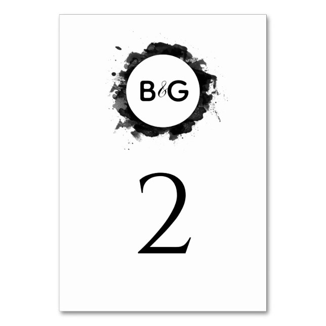 Numéro De Table Mariage noir simple (Par défaut)
