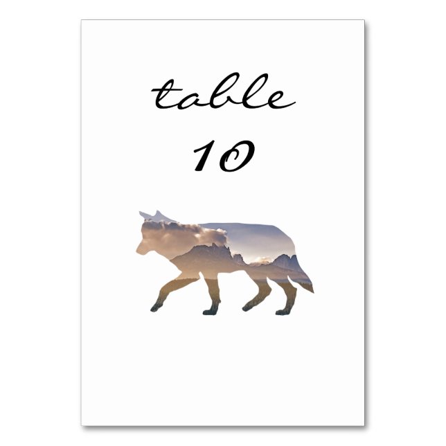 Numéro De Table Mariage Numéro de la table Western Rustic Mountain (Par défaut)