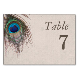 Numéro De Table Mariage Peacock