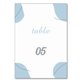 Numéro De Table Mariage personnalisé bleu simple