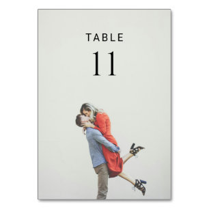 Numéro De Table Mariage Photo Simple Moderne