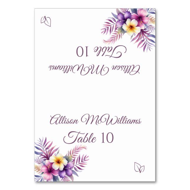 Numéro De Table Mariage Place card Île Romance-Végétarien- (Par défaut)