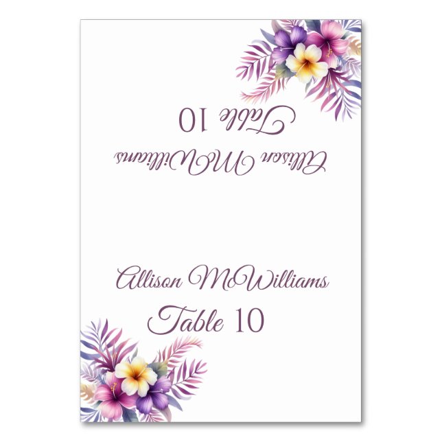 Numéro De Table Mariage Place card Île Romance-Végétarien- (Par défaut)