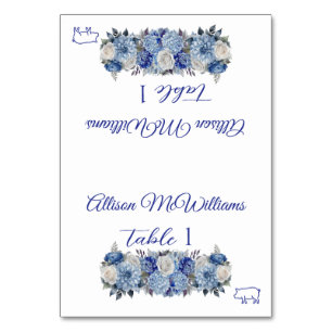 Numéro De Table Mariage Place carte-Aquarelle Fleurs-Pork Icône-