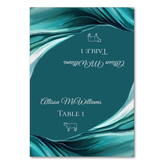 Numéro De Table Mariage Placer les cartes-Viande Icône Émeraude Ve (Par défaut)