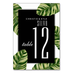 Numéro de table mariage   Plage de palmiers Vintag