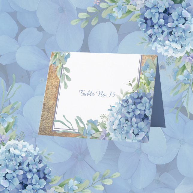 numéro de table mariage poussiéreux Blue Hydrangea (Créateur téléchargé)