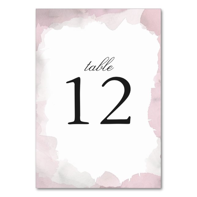 Numéro De Table Mariage rose blanc Debonair (Par défaut)