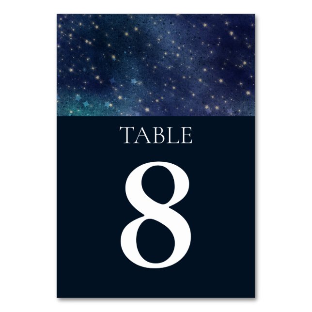 Numéro De Table Mariage sous les étoiles Ciel étoilé Céleste (Par défaut)