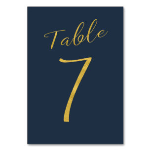 Numéro De Table Mariage table numéro or parties scintillant marine