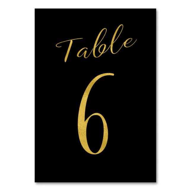 Numéro De Table Mariage table numéro or parties scintillant noir é (Par défaut)