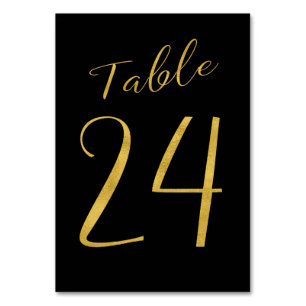 Numéro De Table Mariage table numéro or parties scintillant noir é