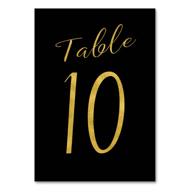 Numéro De Table Mariage table numéro or parties scintillant noir é (Par défaut)