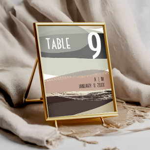 Numéro De Table Mariage vert gras