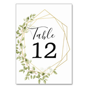 Numéro De Table Mariages de la végétation forestière
