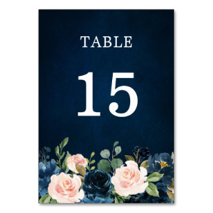 Numéro De Table Marine Bleu rose rose rose pâle
