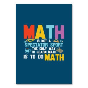Numéro De Table Math Enseignant Math Math N'Est Pas Un Spectateur 