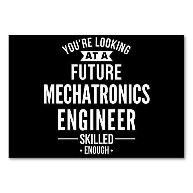 Numéro De Table Mechatronics engineer gift (Devant)