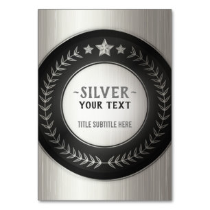 Numéro De Table MÉDAILLE DIY IMPRESSION PERSONNALISÉE Argent AJOUT