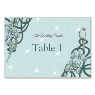 Numéro De Table Menthe bleu pin Vert Succulents