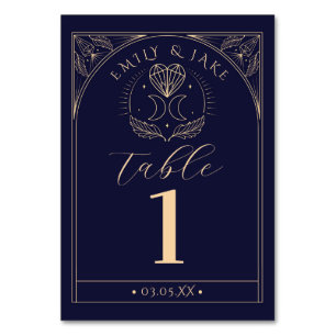 Numéro De Table Menu Table Tarot Mystic Crystal Moons Numéros