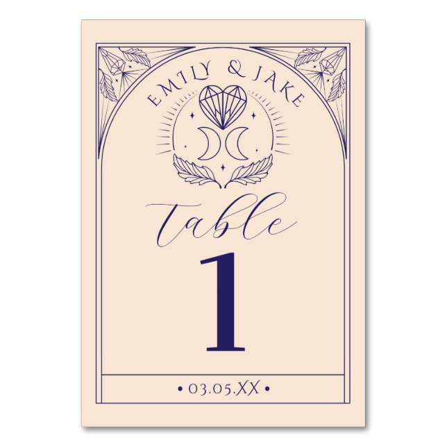 Numéro De Table Menu Table Tarot Mystic Crystal Moons Numéros (Par défaut)