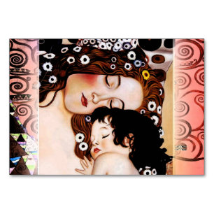 Numéro De Table Mère et enfant par Gustav Klimt Collage