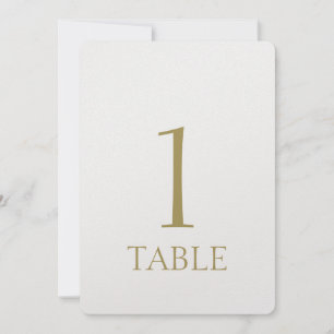 Numéro de table métallique or moderne simple