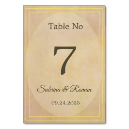 Numéro de table minimal