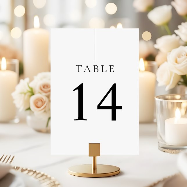 Numéro De Table Minimalist Simple Clean Line Modern Wedding (Créateur téléchargé)