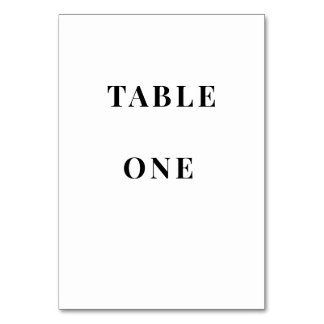 Numéro De Table Minimalist Wedding Table Numbers | Elegant Cards