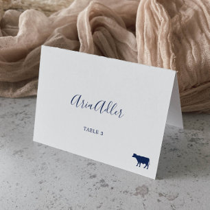 Numéro De Table Minimaliste Blue Beef Repas Option Plaques