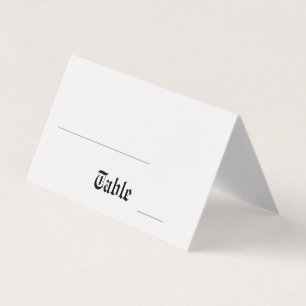 Numéro de table minimaliste du Mariage de style Vi