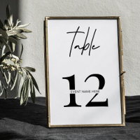 Numéro de table minimaliste Gala Dîner d'affaires
